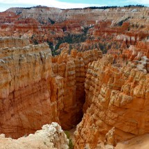 Gorges in the Bryce Canyon seen from the Navajo Loop Trail